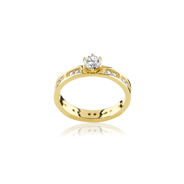 톨로스 다이아 솔리테어 링 (14K 옐로우 골드 - 다이아몬드 23개),이탈리아 명품주얼리 브랜드인 포이베 포이베주얼리 phoibe 에서 판매하는 목걸이,반지,귀걸이,팔찌 주얼리 상품